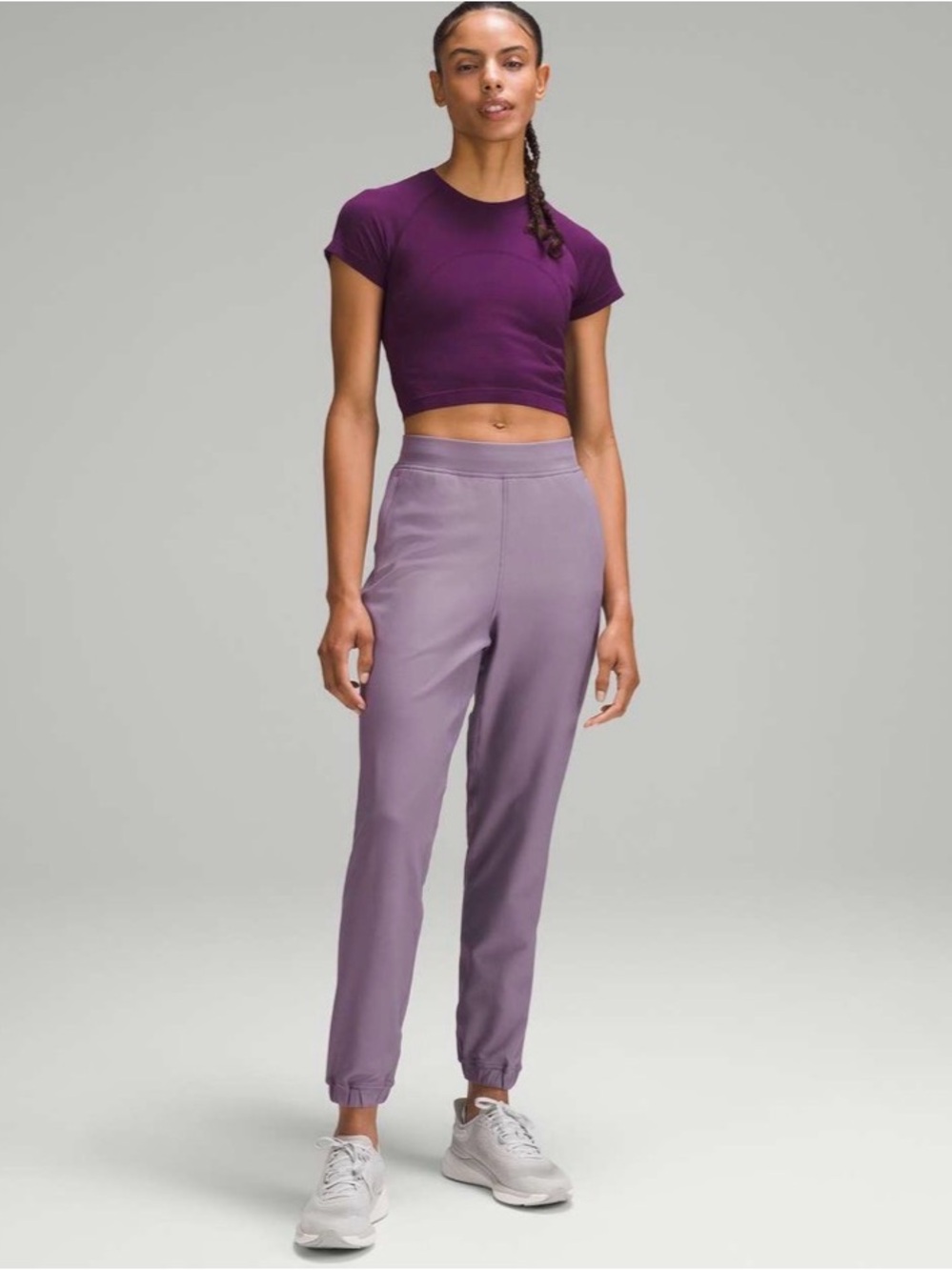 Lululemon Adapted State High-Rise Fleece Jogger *Full Length in Purple Ash Sz 6